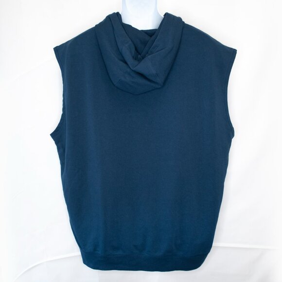 Air Jordan W Logo Sleeveless Hoodie Men XXL 2XL Navy Blue Pullover Jumpman RR11X - Picture 3 of 5